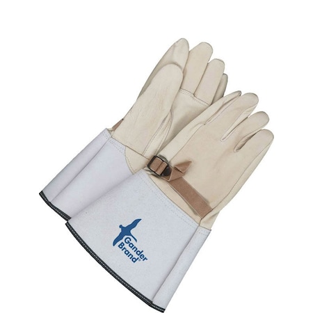 Premium Cow Grain Leather Hi Voltage Glove Cover Cinch, Shrink Wrapped, Size XL